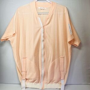 Women's Peach‎ Zip-Up Blouse